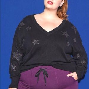Torrid lovesick sparkle star sweater